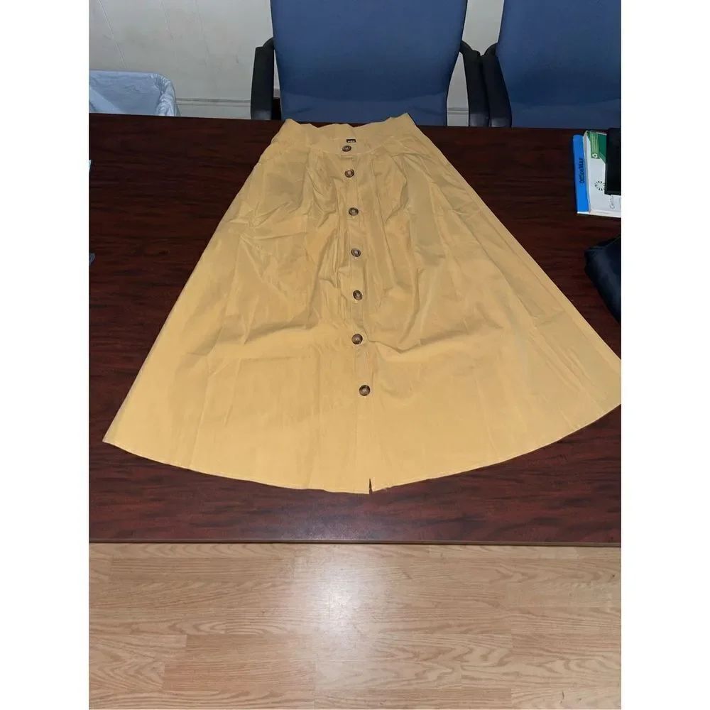 Shein High-Waist Button Up Split Skirt
